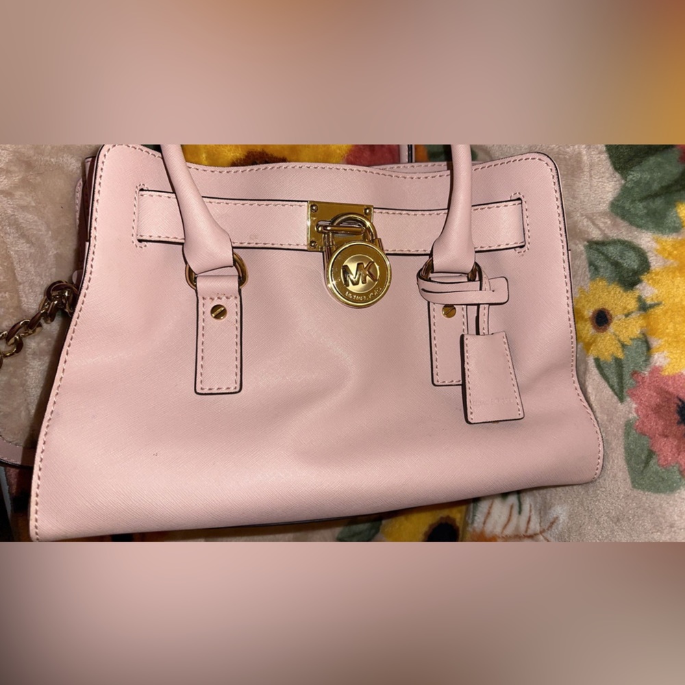 Michael Kors Pink Hamilton Leather Purse
